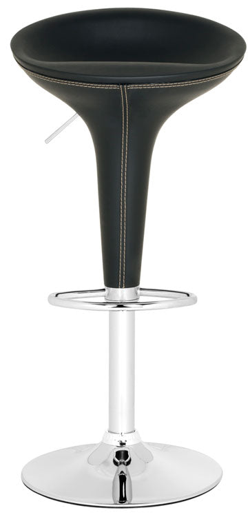 Safavieh Shedrack Bar Stool Swivel Black Metal Steel PVC FOX7509B 683726766926