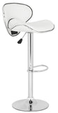 Safavieh Shambi Bar Stool Swivel White Metal Steel PU FOX7515A 683726767169