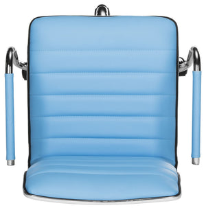 Safavieh Jonika Desk Chair Blue Metal Steel PU FOX7520E 683726315940
