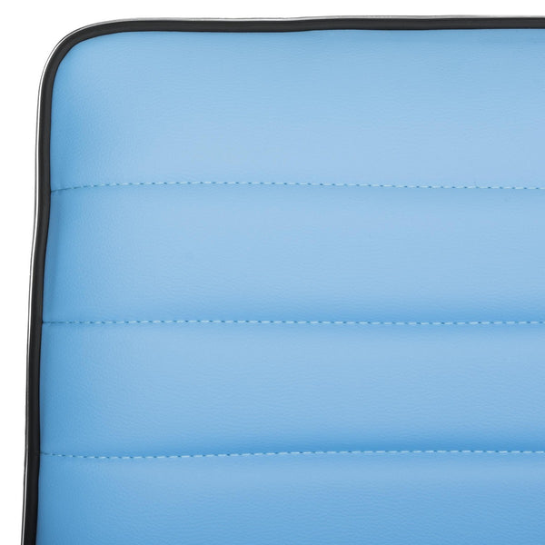 Safavieh Jonika Desk Chair Blue Metal Steel PU FOX7520E 683726315940