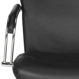 Safavieh Lysette Desk Chair Black Silver Metal Foam Iron PVC FOX8500B 683726732822