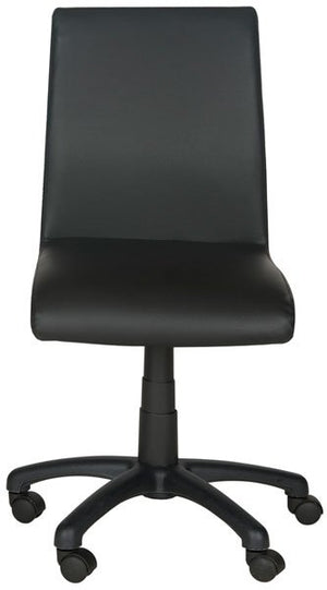 Safavieh Hal Desk Chair Black Metal Foam Iron PVC FOX8501B 683726732853
