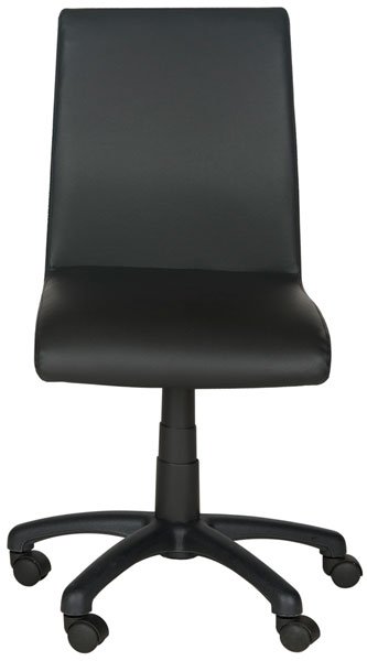 Safavieh Hal Desk Chair Black Metal Foam Iron PVC FOX8501B 683726732853