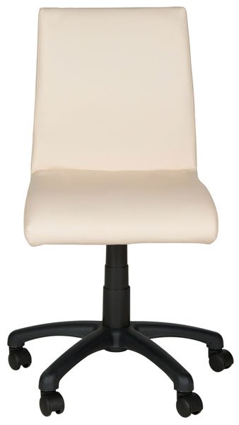 Safavieh Hal Desk Chair White Metal Foam Iron PVC FOX8501D 683726732884