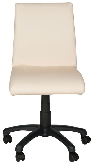 Safavieh Hal Desk Chair White Metal Foam Iron PVC FOX8501D 683726732884