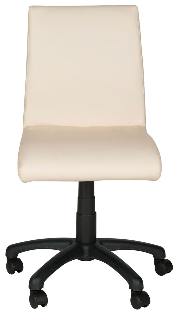 Safavieh Hal Desk Chair White Metal Foam Iron PVC FOX8501D 683726732884