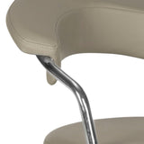 Safavieh Pier Desk Chair Grey Silver Metal Foam Iron PU FOX8502C 683726732914