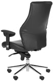 Safavieh Irving Desk Chair Black Silver Metal Foam Iron PU PVC FOX8505A 683726772767