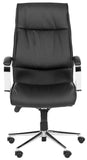 Fernando Desk Chair Black Silver Metal Foam Iron PU