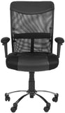 Safavieh Bernard Desk Chair Black Silver Metal Foam Iron PVC FOX8508A 683726772798