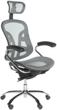 Safavieh Jarlan Desk Chair Grey Silver Metal Plywood Foam Iron Nylon FOX8515A 683726934134
