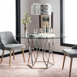 Safavieh Shaw Dining Table in Chrome FOX9025A-2BX 683726968368