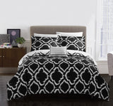 Juniper Black King 4pc Duvet Set