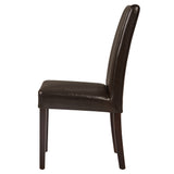 Hartford Bicast Leather Dining Chair Set of 2 - Chic Mid-Century Modern Design for Your Home