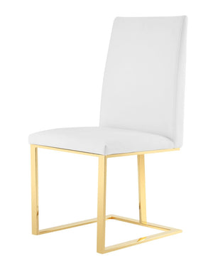 VIG Furniture Modrest Frankie - Contemporary White & Gold Dining Chair VGGAGA-6917CH-WHT