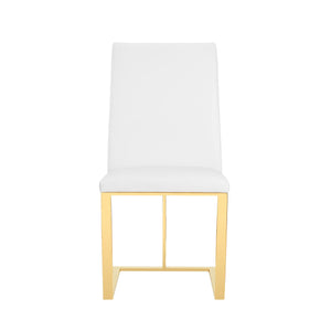 VIG Furniture Modrest Frankie - Contemporary White & Gold Dining Chair VGGAGA-6917CH-WHT