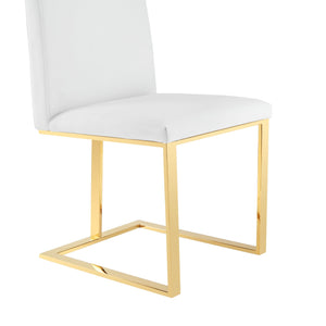 VIG Furniture Modrest Frankie - Contemporary White & Gold Dining Chair VGGAGA-6917CH-WHT