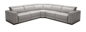 VIG Furniture Modrest Frazier - Modern Light Grey Leather Sectional Sofa with Recliners VGKM-KM268H-LG-GRY-SECT