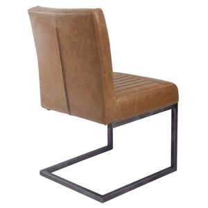 Ronan Leatherette Dining Chair Set of 2 - Modern Industrial Design with Chic Tufting and Durability