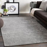 Florence FRO-2302 Traditional Polyester, Polypropylene Rug FRO2302-9124 Medium Gray, Light Gray 50% Polyester, 50% Polypropylene 9' x 12'4"