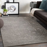 Florence FRO-2308 Traditional Polyester, Polypropylene Rug FRO2308-9124 Medium Gray, Light Gray 50% Polyester, 50% Polypropylene 9' x 12'4"