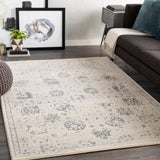 Florence FRO-2312 Traditional Polyester, Polypropylene Rug FRO2312-9124 Beige, Light Gray, Medium Gray 50% Polyester, 50% Polypropylene 9' x 12'4"