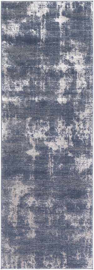 Florence FRO-2313 Modern Polyester, Polypropylene Rug FRO2313-2773 Navy, Medium Gray 50% Polyester, 50% Polypropylene 2'7" x 7'3"