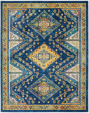 Nourison Allur ALR02 Bohemian Machine Made Power-loomed Indoor only Area Rug Navy Multicolor 9' x 12' 99446837417