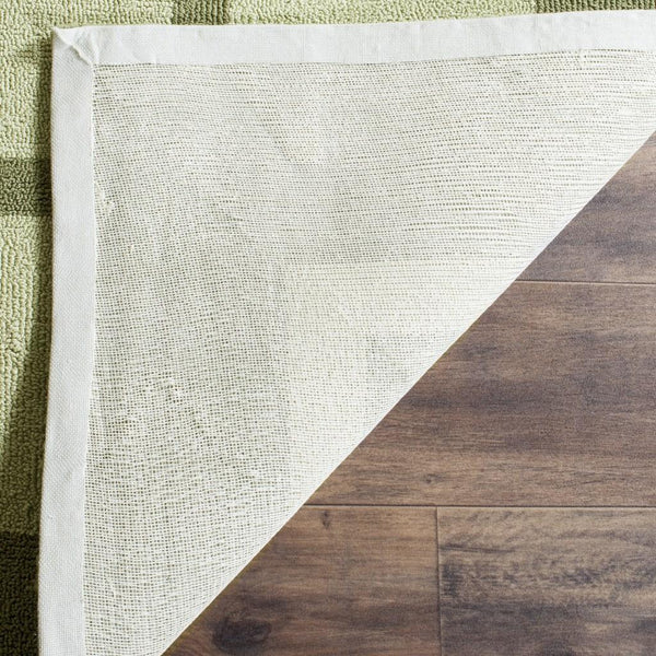 Four Seasons Deco Border  Hand Hooked 100% Polyproplene Pile Rug Moss / Dark Sage