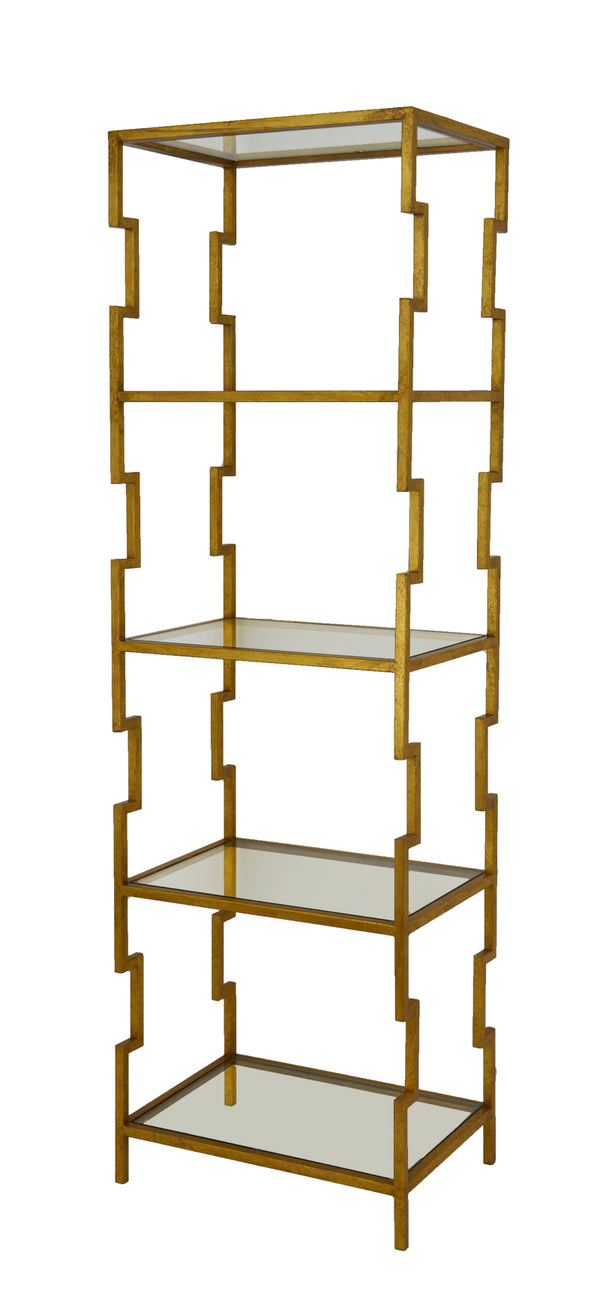 Zeugma FS610 GOLD Small Bookcase with 5 Shelves