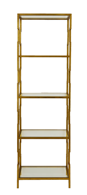 Zeugma FS610 GOLD Small Bookcase with 5 Shelves