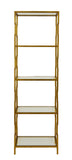 FS610 GOLD Small Bookcase with 5 Shelves