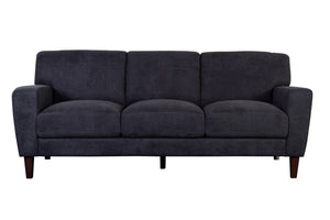 Porter Designs Evan Soft Textured Microfiber Contemporary Sofa Gray 01-195-01-8131
