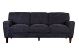 Porter Designs Evan Soft Textured Microfiber Contemporary Sofa Gray 01-195-01-8131