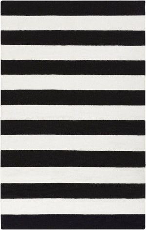 Frontier FT-295 Modern Wool Rug FT295-913 Ivory, Black 100% Wool 9' x 13'