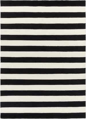 Frontier FT-295 Modern Wool Rug FT295-811 Ivory, Black 100% Wool 8' x 11'