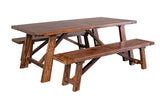 Porter Designs Kalispell Solid Sheesham Wood Natural Dining Table Natural 07-116-01-PDU116H