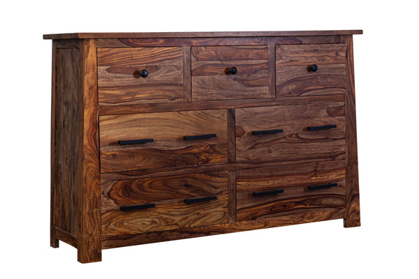 Porter Designs Kalispell Solid Sheesham Wood Natural Dresser Natural 07-116-06-PDU105H