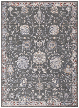 Thackery Ornamental Rug – Effortlessly Sophisticated with High-Low Texture & Soft Motifs in Charcoal