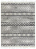 Farmhouse Tassels FTS-2300 Cottage Wool, Cotton Rug FTS2300-810 Charcoal, White 60% Wool, 40% Cotton 8' x 10'