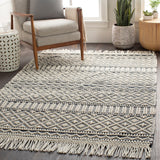 Farmhouse Tassels FTS-2300 Cottage Wool, Cotton Rug FTS2300-912 Charcoal, White 60% Wool, 40% Cotton 9' x 12'