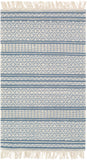 Farmhouse Tassels FTS-2301 Cottage Wool, Cotton Rug FTS2301-576 Denim, White 60% Wool, 40% Cotton 5' x 7'6"