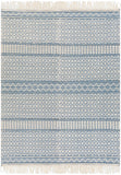 Farmhouse Tassels FTS-2301 Cottage Wool, Cotton Rug FTS2301-810 Denim, White 60% Wool, 40% Cotton 8' x 10'