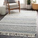 Farmhouse Tassels FTS-2301 Cottage Wool, Cotton Rug FTS2301-912 Denim, White 60% Wool, 40% Cotton 9' x 12'