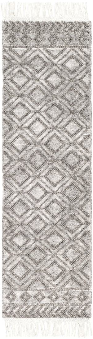 Farmhouse Tassels FTS-2302 Cottage Wool, Cotton Rug FTS2302-268 Black, White 60% Wool, 40% Cotton 2'6" x 8'