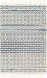 Farmhouse Tassels FTS-2304 Cottage Wool, Cotton Rug FTS2304-912 Denim, White 60% Wool, 40% Cotton 9' x 12'