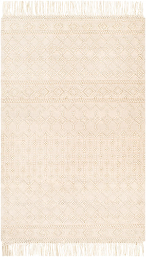 Farmhouse Tassels FTS-2305 Cottage Wool, Cotton Rug FTS2305-912 White, Beige 60% Wool, 40% Cotton 9' x 12'