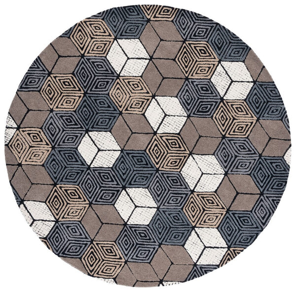 Fifth Avenue 130 Hand Tufted 100% Wool Pile Rug Ivory / Grey 100% wool Pile FTV130F-9