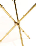 Pasargad Vicenza Collection Steel & Glass Side Table, Gold AR-Z0189GL-PASARGAD