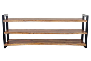 Porter Designs Manzanita Live Edge Solid Acacia Wood Natural TV Stand Brown 06-196-10-BS64H